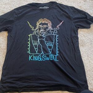 Kingswell Black T-Shirt with Vibrant Graphic